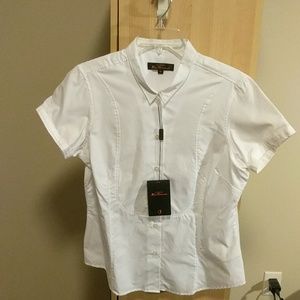New Ben Sherman Women's XL White Button Down Shirt